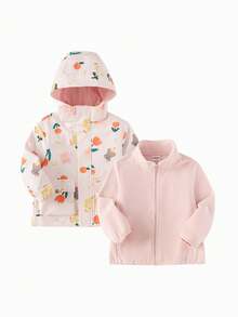 Balabala 年轻女孩户外百搭夹克套装 2025 时尚层叠 - 紅色調 - 查看 4