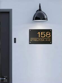 1个定制门牌号,现代3D立体雕刻双层亚克力可定制门牌,户外街道地址标志,耐用材质,优雅设计,表面安装,可重复使用,多用途,个性化定制,适用于家居装饰、墙面装饰、街道装饰、办公室装饰、卧室装饰、客厅装饰,2026系列 - 彩色 - 查看 4