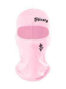 2 pièces/1 pièce Cagoule de ski avec imprimé lettre et dollar pour hommes et femmes, masque facial anti-UV et coupe-vent pour planche à neige et moto