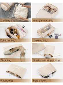 11pcs/Set Travel Organizer Bags, Multifunctional Packing Cubes, Cosmetic Case, Garment Bag, Zipper Pouch, Tote Bag, Mesh Bag, Shoe Bag, Drawstring Bag, Universal Bag, Underwear Bag, Luggage Bag, Jewelry Bag, Makeup Bag, Large Capacity, Portable, Mesh, Space Saving, For Clothes, Pants, Underwear, Toiletries, Shoes, Daily Items, Travel Storage, Multipurpose Pouches, Pants, Shoes, Jeans, Boots, Skirts, Bedroom, Organizer Bag, Home Storage