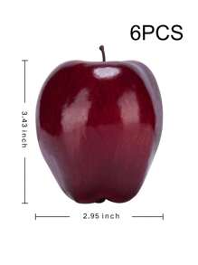 6PCS Artificial Simulation Of Red Apples And Placement Of Plastic Fruit Table Garlands, Suitable For Decorating The Atmosphere Of Christmas Family Kitchens,Fake Plants Home Decor Christmas Decorations Room Decor