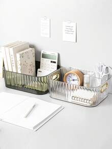 1pc Clear Makeup Organizer, Bathroom Vanity Skin Care Organizer, Cosmetic Display Case, Ideal For Bedroom, Bathroom, Closet, Kitchen, Dresser, Countertop, Organize Small Clutter, Perfect For Makeup, Skincare, Jewelry, Accessories, Gift For Christmas, Valentine's Day, Birthday, Holiday, Back To School, Keywords, High Conversion, Modern Minimalist, Space-Saving, Practical, Stylish, Multi-Scene Use, Easy To Clean, Essential For Home, Office, Dorm, Gift For Women, Girls, Students - Multicolor - View 3