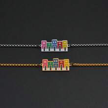 1piece 19cm+4cm Puerto Rico House Bracelets For Women Men Stainless Steel Charm Bangles PR Jewelry - Multicolor - View 6