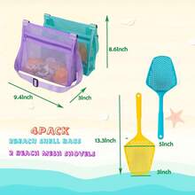 Beach Mesh Shovel With Mesh Bag - Sand Scooper & Sifter For Shells & Toys Halloween Christmas New Year