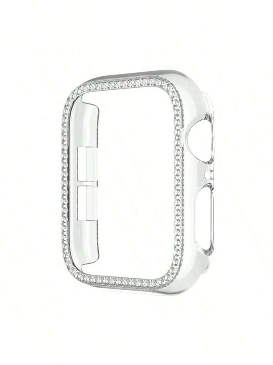 Hollow Out PC Case Cover With Single Row Diamonds For Smartwatch Watch S10 46MM 42mm 38 40 41 42 44 45 49mm Ultra