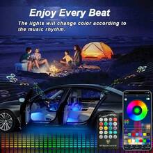 4 In 1 Car Foot Atmosphere Lighting LED Lamp, Remote Control APP Dual Control, Cigarette Lighter Plug, DC12V, Easy To Install - 4 In 1 Car Foot Atmosphere Lighting LED - View 6