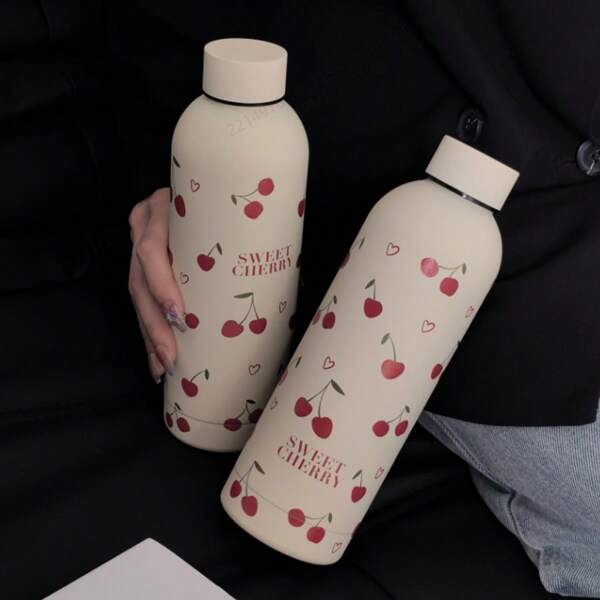 [كوب السفر الحراري ذو الجدارين المزدوجين] سلسلة قلب الكرز 500 مل/17 أونصة، كوب عازل مصنوع من الفولاذ المقاوم للصدأ، ذو جدارين مزدوجين مفرغ من الهواء، مناسب للمشروبات الساخنة أو الباردة، رائع للجيم والأنشطة الخارجية والقهوة وكؤوس السيارة، مثالي للعودة إلى المدرسة وعيد الميلاد والهدايا العطرية وأشربة الصيف والشتاء