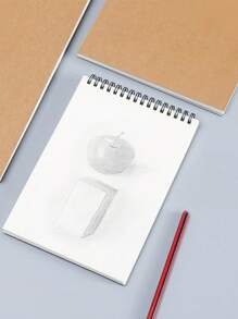 1pc 30 Page Universal Sketchbook, Drawing Book, Art Book, Hand-Drawn Book For Art Students, Blank, Thickened, Coiled Loose-Leaf, Hard Shell, Top-Flip School Supplies, Back To School