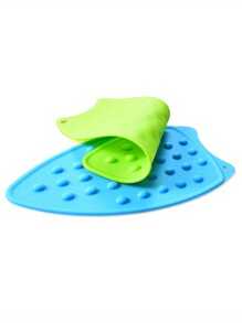1pc Silicone Hot Pot Mat, Solid Color Heat-Resistant Foldable Waterproof Non-Slip Silicone Placemat
