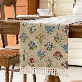 1pc Table Runner, Festive Birthday Decor Wedding Decor Holiday Home Decor Party Room Table Decoration Table Cloth, Table Runner, Birthday Decor Wedding Decor, New Year Decor, Party Favor Back To School Valentine Day(Multiple Sizes Available)