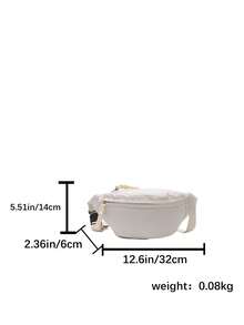 Waist Bag For Women 2025 New Simple Versatile Chest Pack Large Capacity Design Sense Student Small Crossbody Waist Pack - White - View 7
