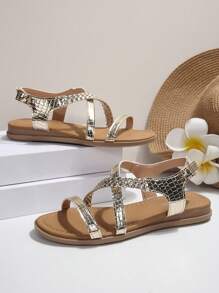 New Summer Open Toe Comfortable Casual Simple Versatile Women Flat Sandals
