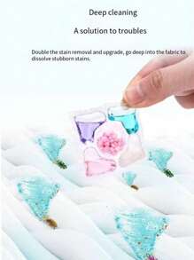 50 pezzi/confezione Detersivo in capsule 5 in 1 per il bucato, ammorbidente concentrato a lunga durata, rimuovitore di macchie con profumo persistente, potenti perle detergenti liquide, profumo a base vegetale per uso domestico
