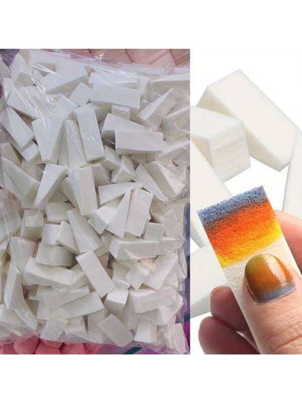 8/24/50 pièces/Set d'éponges douces blanches triangulaires, outils de tamponnage dégradé pour l'art des ongles. Convient pour le DIY, le maquillage, les fournitures pour ongles, les outils pour ongles, l'art des ongles, le retour à l'école, les ongles, les outils pour ongles à clipser