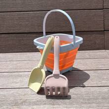 儿童沙滩玩具套装 - 多功能可折叠桶、铲子、户外玩具、沙雪玩乐工具、便携式、促进亲子乐趣、男孩和女孩节日派对的完美礼物、沙滩用品、儿童娱乐、派对礼物、万圣节、圣诞节、感恩节 - 彩色 - 查看 19