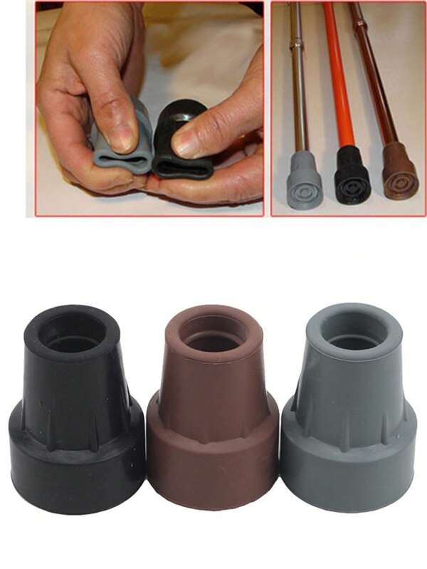 Trekkingstockkappe, rutschfester Fußschutz für Gehstock, Krücke, Gehstock, Sitzstock, Gürtel