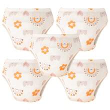 5pcs/Set Toddler Potty Training Pants - Washable, Leak-Proof Diaper Covers With Fun Space & Beautiful Prints, Breathable Fabric For Boys & Girls, Multi-Layer Protection, Suitable For 3 Months To 5 Years Old Children, Night & Daytime Underwear, Multi-Layer Design, Potty Training Underwear - (With Edging Anti-Leak) - Multicolor - View 12