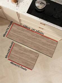 1pc Modern Minimalist Brown Textured With Yellow Maple Leaf Pattern Cushioned Anti-Fatigue Carpet Mat, 3mm Thick Super Soft Absorbent Lightweight Polyester Rectangular Design With Rubber Backing, Durable And Comfortable, Suitable For Kitchen, Bathroom, Entryway, Laundry Room - Multicolor - View 10