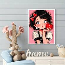 1pc Latest Anime Girl Pattern 5D Diamond Painting Kit, DIY Diamond Mosaic Artwork, Suitable For Home Wall Decor, Handmade Gift For Halloween & Christmas, Frameless - Multicolor - View 11