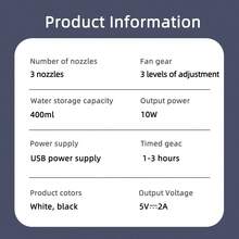 空调扇便携式桌面加湿器家用小型空气冷却器风扇带彩色夜灯适用于办公室 - 彩色 - 查看 5