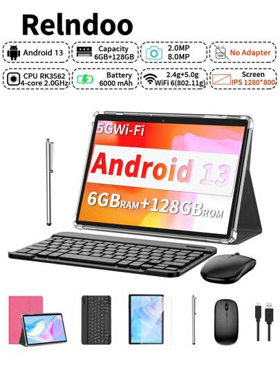 Relndoo キーボード付きAndroidタブレット Amazon.co.jp: Relndoo 2025 Android 15 タブレット キーボード