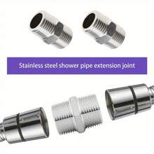 1/2pcs Bathroom Hose Extension Made Of Stainless Steel, Universal Use, For DIY Bathrooms, RVs, Outdoor Use, RV Shower Accessories, RV Showers