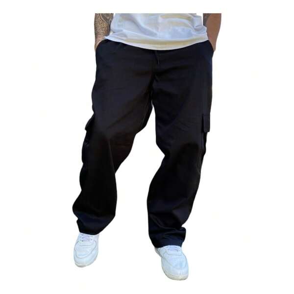 Cargo Calça  Masculina E Meninos Larga Skate Elástico Cintura Unissex