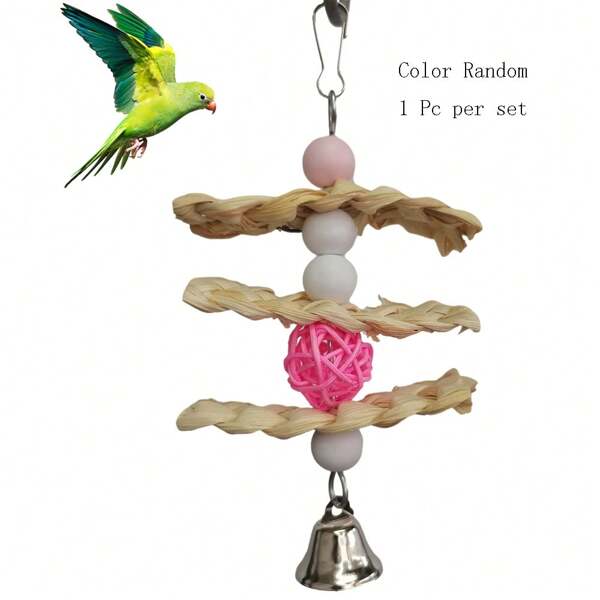 Juguetes para loros, juguete de pájaro con cascabeles, color aleatorio