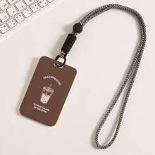 1 Ins Style Coffee Card Holder High-Value Simple Hard Shell Student Campus Meal Card Holder Subway Bus Card Work ID Holder Suitable For Students To Go To Class And Commute To Work For Women Money Wallet Mini Wallet Purse Wallet Back To School Supplies Card Wallet