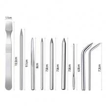 2Set (9pcs/Set) Stainless Steel Paracord Bracelet Fid Lacing Stitching Needles Tool UKSTOCK - Silver - View 3