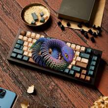 3D Printed Snake Figurine With Movable Joints - Colorful Home/Office Desktop Decor Sculpture, Suitable For Room Decoration, Halloween, Christmas, Thanksgiving Gift (Random Eye Style)