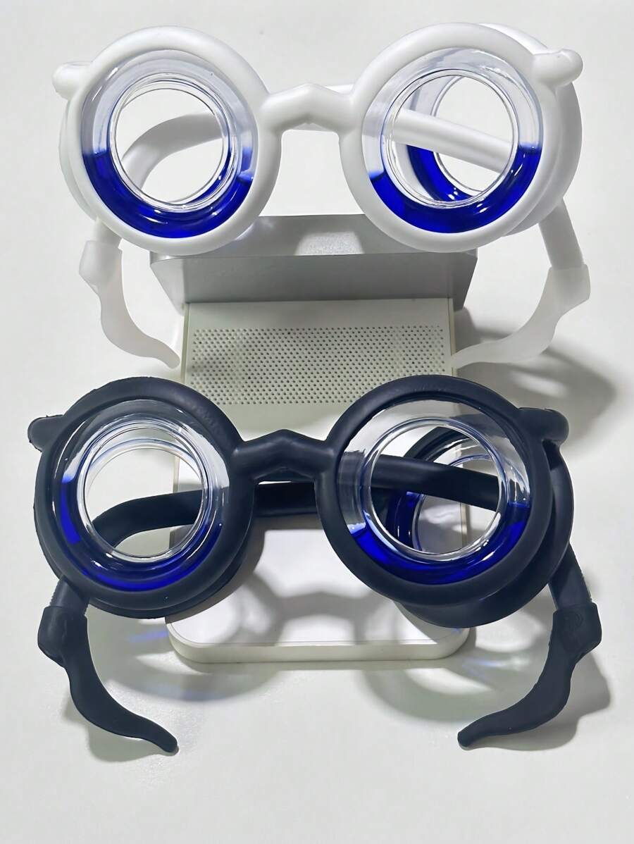 1pc Detachable & Portable Anti-Motion Sickness Glasses, For Adults & Elderly, Scientific Anti-Seasickness, Anti-Car Sickness, Anti-Gaming Dizziness, Surprise Gift, Soft Frame Material, Comes With Anti-Slip Silicone Fixator Halloween