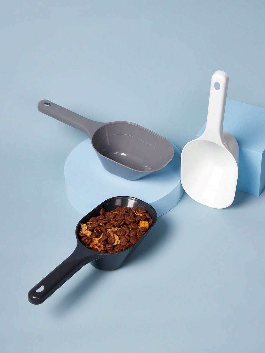 PETSIN Ergonomiczna łyżka do karmy dla zwierząt - głęboka konstrukcja, odpowiednia do karmy dla kotów i psów, trwała miarka do karmy dla zwierząt, do stosowania u wielu zwierząt