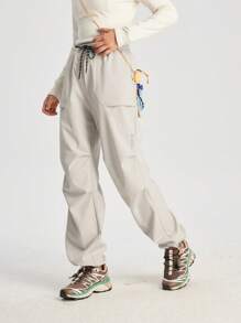 TECTOP Women's Outdoor Pants, Spring Autumn Windproof Cargo Pants Without Lining, Suitable For Hiking, Mountaineering, Tactical Pants