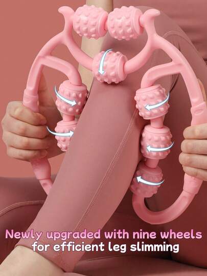9-Wheel Leg Massager Roller, Refreshing Leg Shaper, Yoga Leg Massager, Calf Muscle Relaxation And Shaping Slimming Tool
