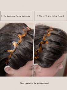 2 pezzi Fasce per capelli eleganti da donna con stampa leopardata e grandi onde, morbide fasce per capelli da uso quotidiano