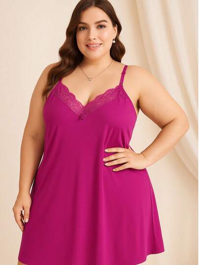 Camisola Plus Size Clássica Conforto Alça Reforçada Regulável Tecido Sedoso- Promoção Camisola Feminina Grande