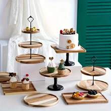 1pc Elegant Lovewood Cake Stand - Multi-Layer Dessert Display, Service Tray, Sturdy Cake Stand