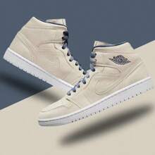 Nike Zapatillas deportivas de baloncesto de media caña Air Jordan AJ1 para mujer, con suela duradera y diseño transpirable para uso casual