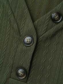 Damen Große Größen T-Shirt mit V-Ausschnitt, Lässig Alltags-Shirt mit Blume Muster und Knopfdesign