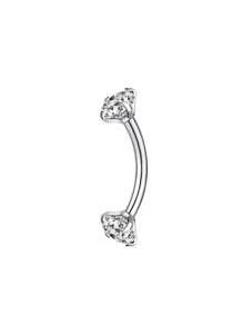 AVYRING 1pc 14G Stainless Steel Belly Button Ring 6/8/10/12/14mm Curved Navel Rings Helix Cartilage Piercings Jewelry Eyebrow Rings Labret Stud Lip Piercing