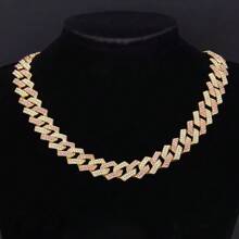 1 件嘻哈个性化时尚复古多色粉色闪亮 DIY 项链 T 恤配饰项链适合日常佩戴、派对和礼物