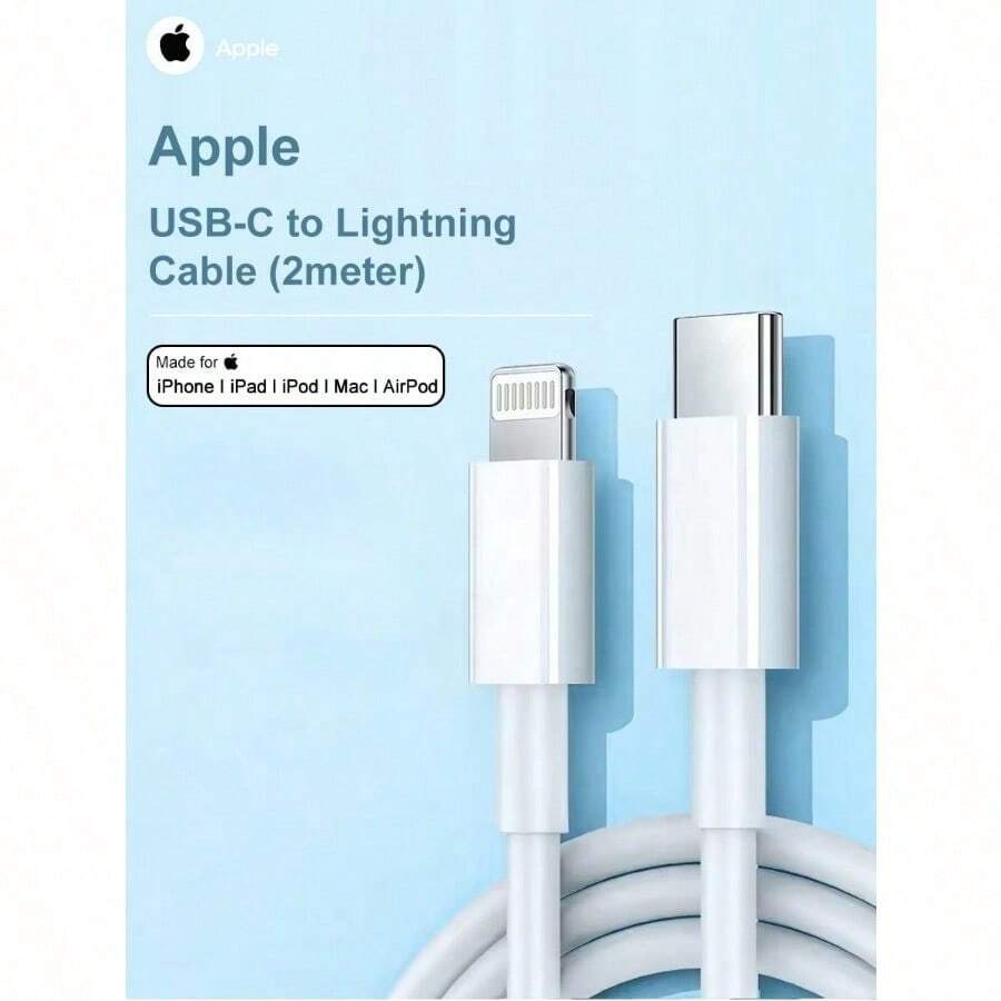 Apple USB-C To Lightning Cable (1meter) (2 Meter) - White - View 1