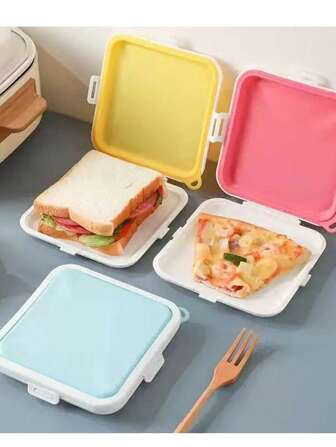 Fiambrera para volver al colegio, recipiente de almacenamiento para conservar sándwiches. Adecuada para trabajadores de oficina y estudiantes, fiambrera de silicona portátil con calentamiento, a prueba de fugas