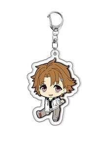 bandai Accesorio de anime Llavero acrílico de anime - Bungou Stray Dogs Lindo colgante de estilo Y2K de dibujos animados, adecuado para bolsos y llaves, regalo perfecto para fans, accesorios de cosplay, llavero de coche, bolso, mochila, pequeña joya, accesorios, regalos creativos, regalos de estudiante, accesorios de coche, colgante de bolso, accesorios escolares