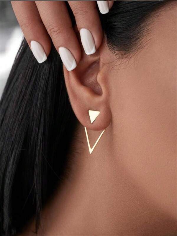 1 Pair Triangle Geometric Hanging Earrings