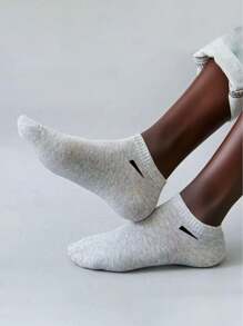 1/9/15 Pairs Unisex Socks, Sports Socks, White/Black/Grey Short Socks, Invisible Socks, Solid Color Minimalist Style, Suitable For Casual Daily Wear