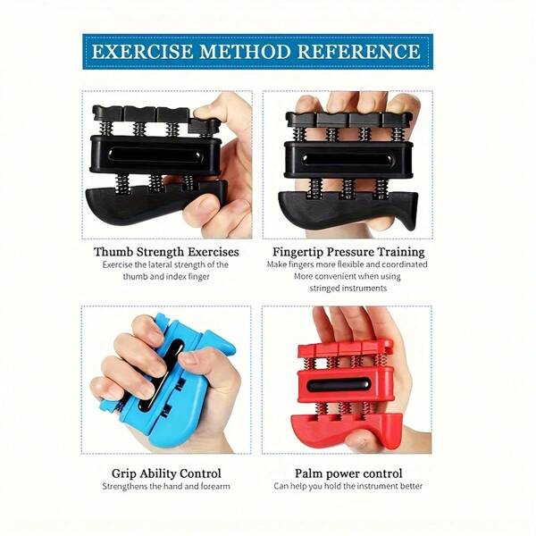 Exercitador de pulso unissex de 1 peça, equipamento para treino de mãos e dedos, treinador profissional de força de pulso com alça de mola, exercitador de força de preensão de braço - aumenta a força de preensão do antebraço e da mão, melhora o desempenho musical, habilidades de escalada e relaxamento, material ABS durável, design ergonômico, portátil