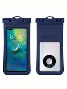 Funda impermeable universal para teléfono, adecuada para la playa y la piscina, bolsa impermeable y a prueba de polvo para teléfono, funda protectora universal para teléfono, cubierta protectora transparente con forro de unicolor, adecuada para la ducha, actividades al aire libre, rafting, natación, buceo, piscina, baño y otras ocasiones, bolsa protectora para teléfono - Protege tu teléfono de los daños por agua (cartón aleatorio) Funda impermeable para teléfono - Multicolor - Ver 5