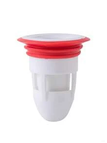 1个硅胶子弹头形水槽排水塞，塑料浴室水槽排水过滤器，适用于浴室和厨房水槽排水（黑色、白色）浴室配件 浴室工具